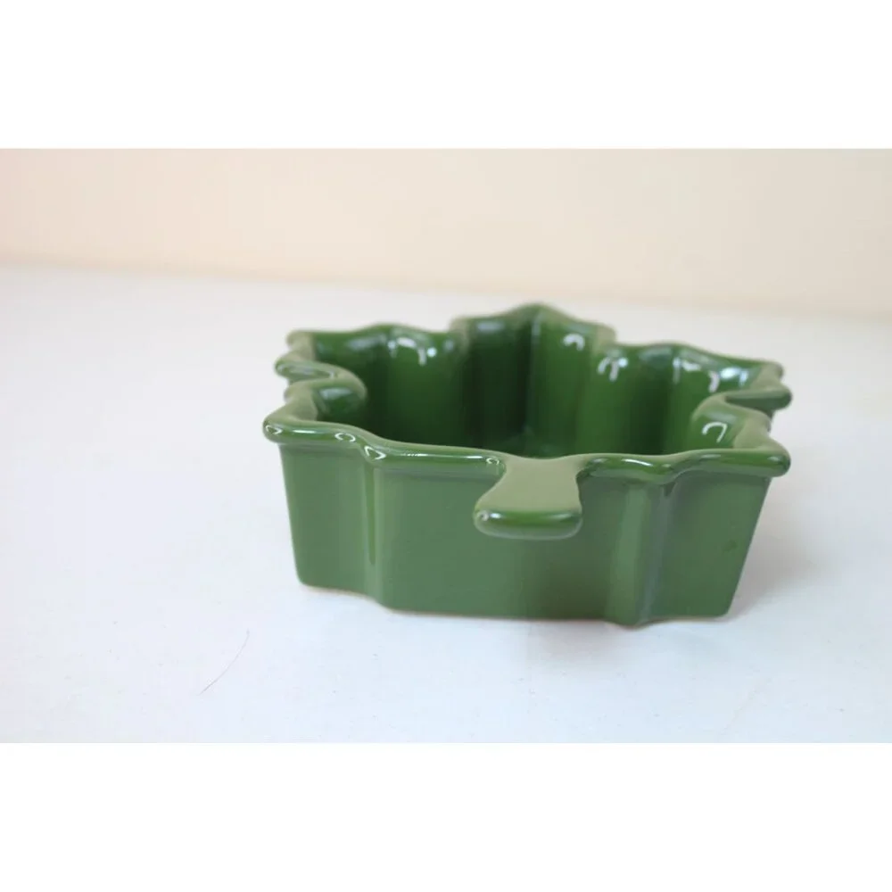 Chantal Green Leaf Single Serve Baking Dish Autumn Fall Ceramic Vintage 91818